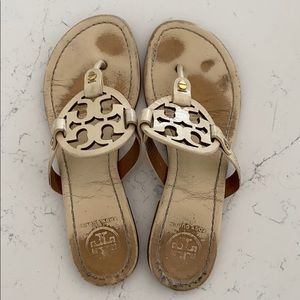 Tory Burch cream Miller sandals